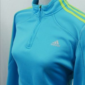 Adidas Pullover Hoodie 1/4 Zip Sweatshirt Size L